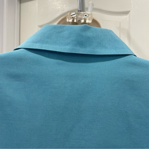 Coldwater Creek Blue Button-Down Shirt, Size M 100% Cotton Officewear Minimalist - Picture 12 of 16